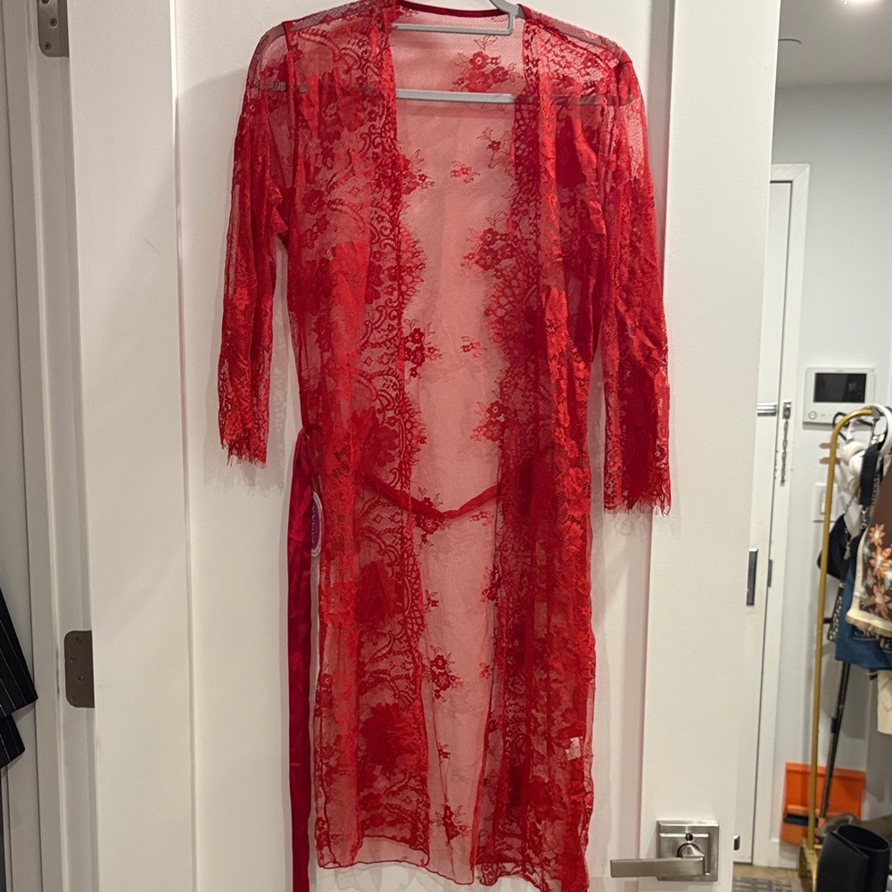 Red Lace Robe